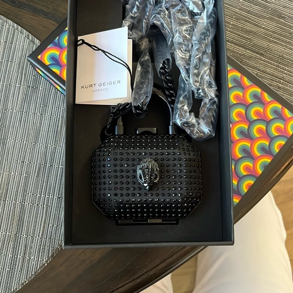 Kurt Geiger Black Mini Bag with Textured Finish - Picture 2 of 11